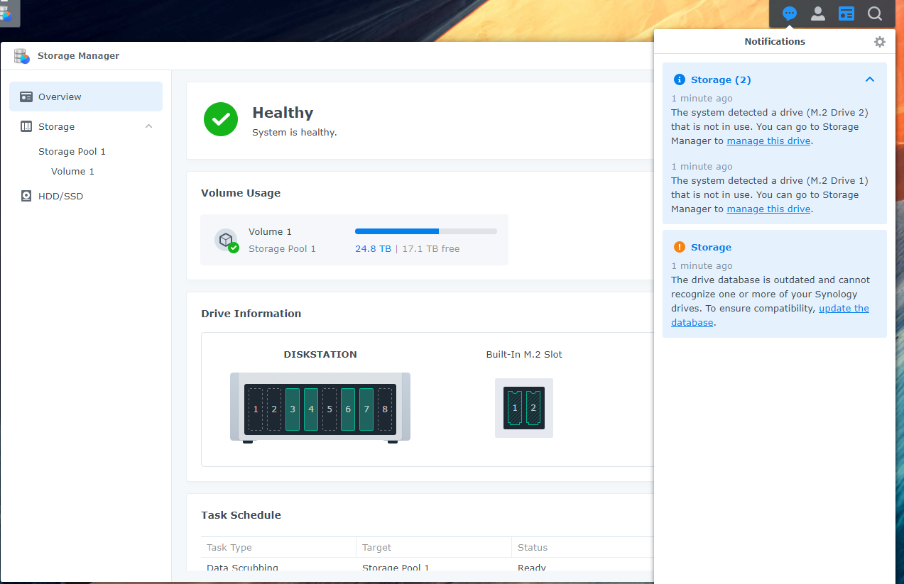 Synology_enable_M2_volume screenshot 1