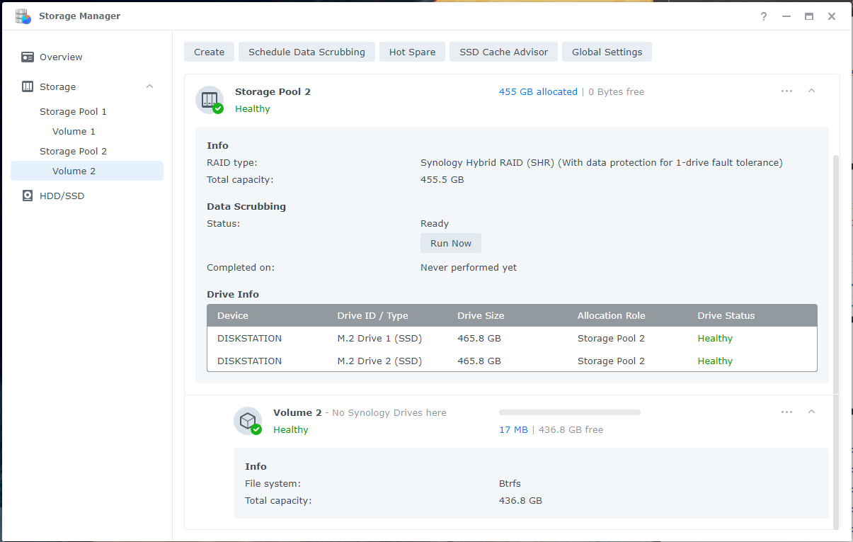 Synology_enable_M2_volume screenshot 9