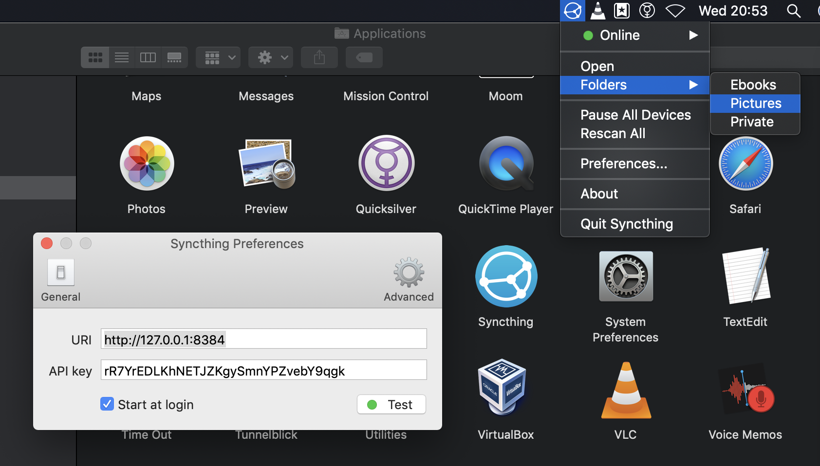 syncthing-macos screenshot 1