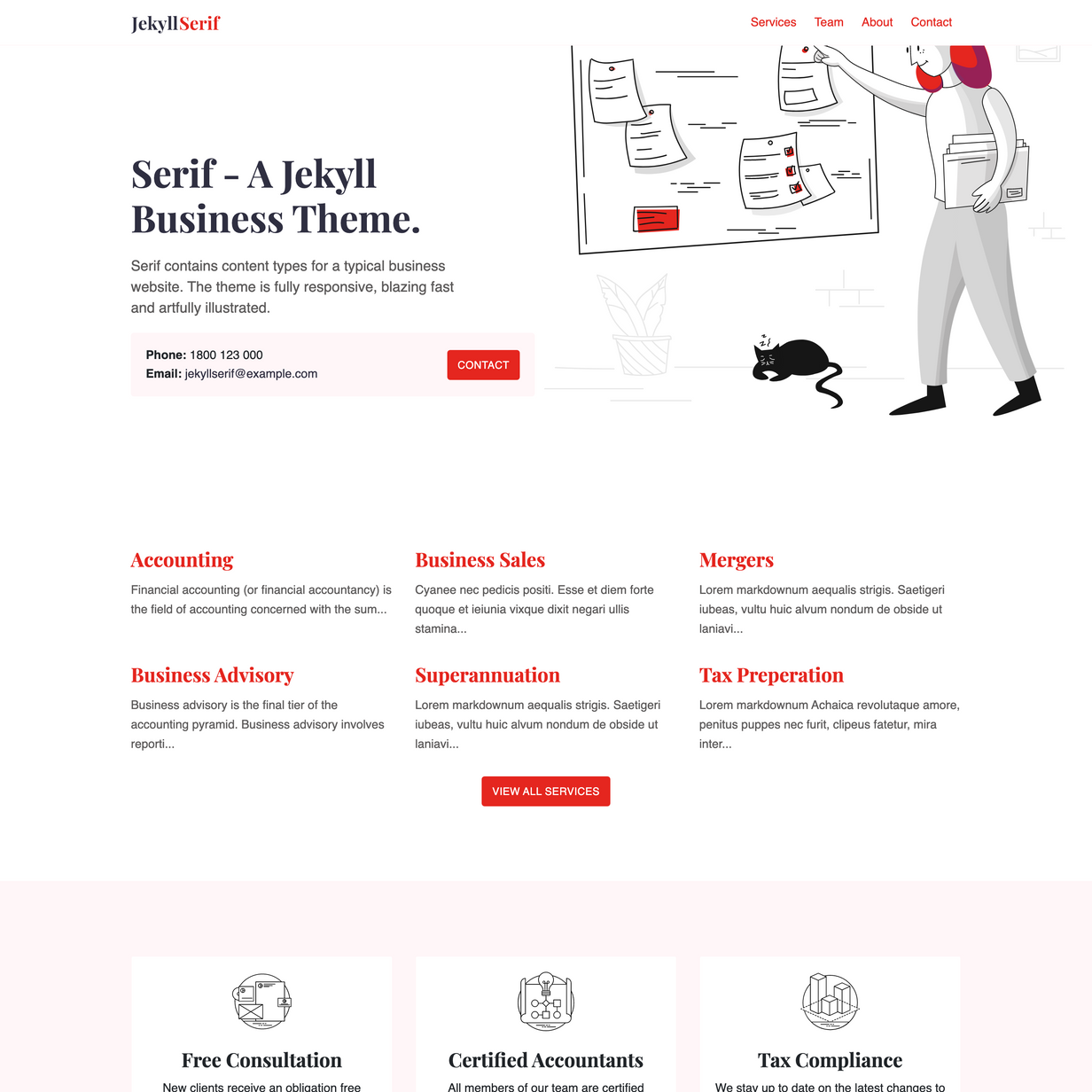 jekyll-serif-theme screenshot 1