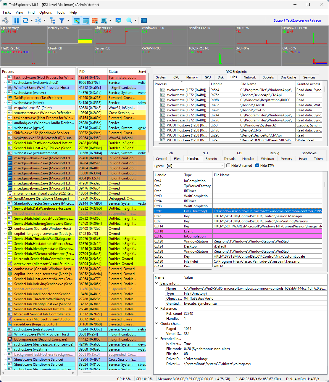 TaskExplorer screenshot 2