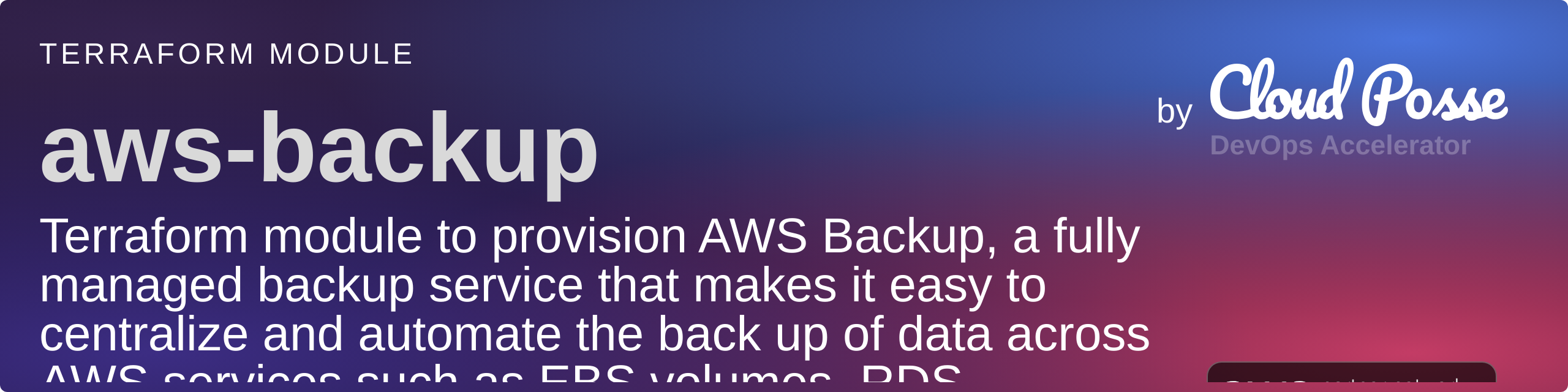 terraform-aws-backup screenshot 1