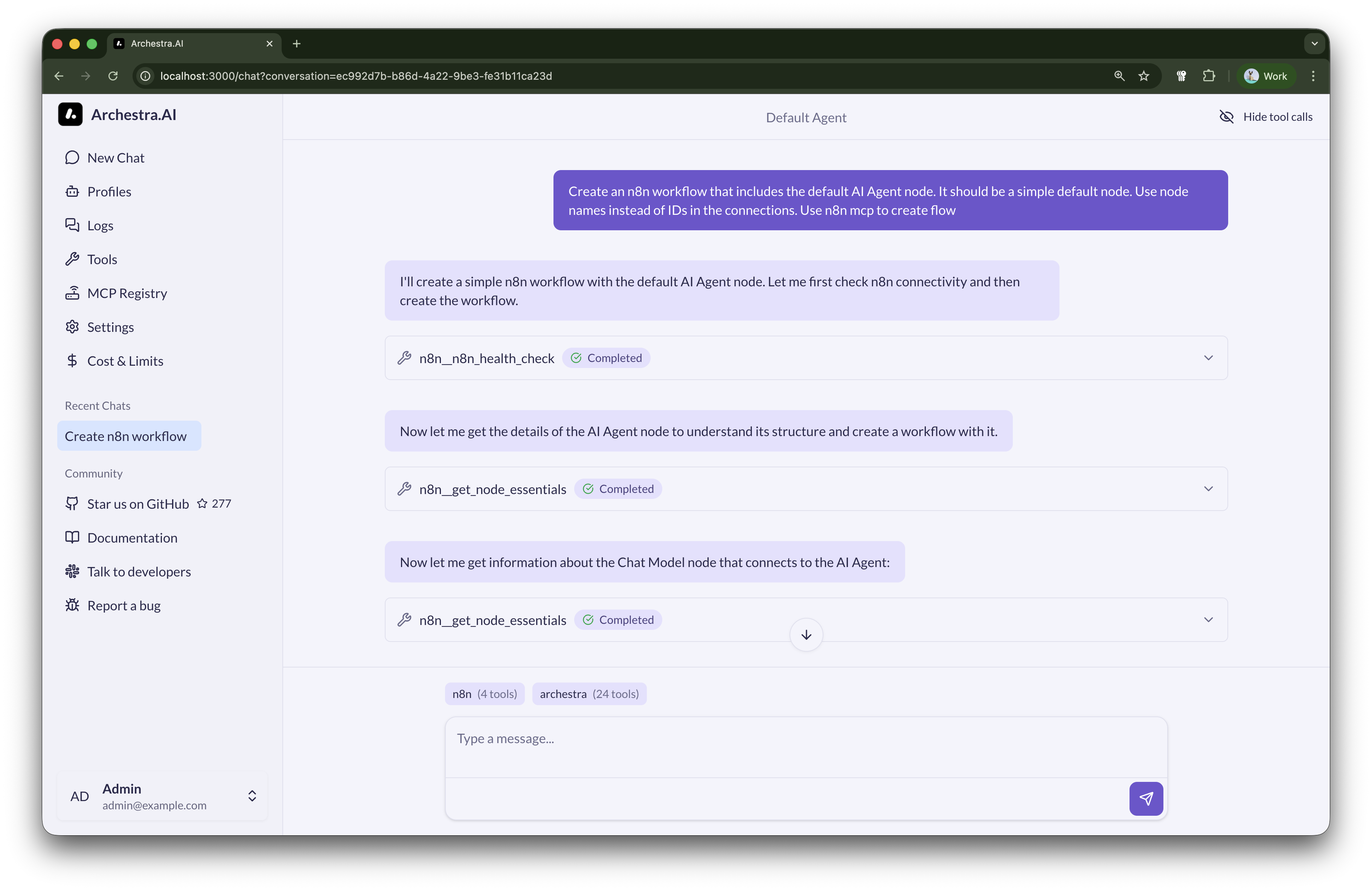 archestra screenshot 2