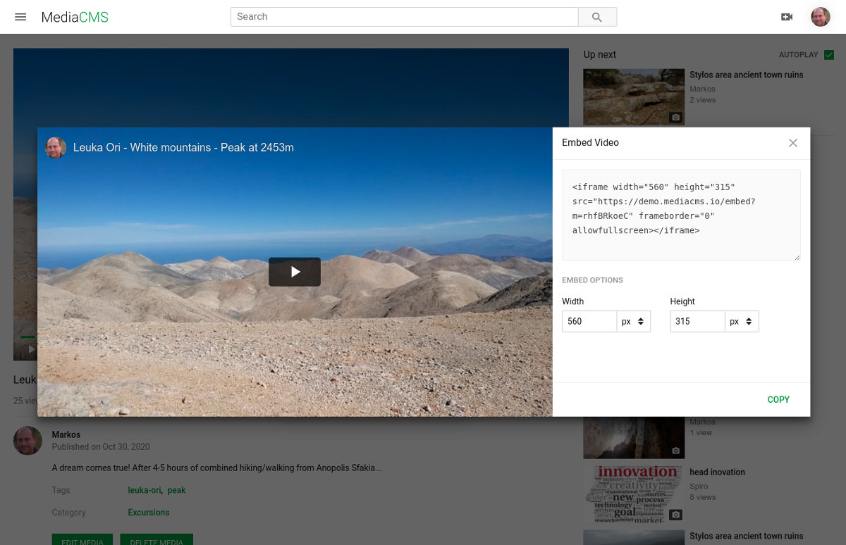 mediacms screenshot 3