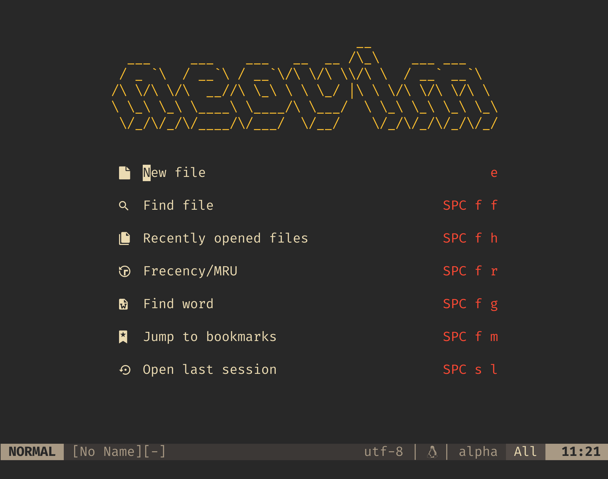 alpha-nvim screenshot 2