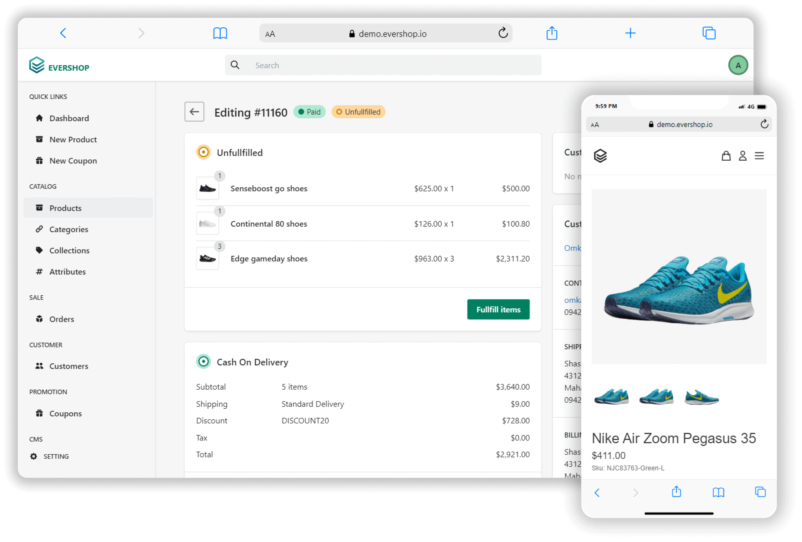 evershop screenshot 1