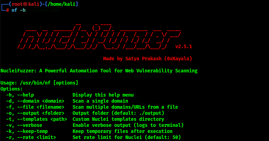 NucleiFuzzer screenshot 1