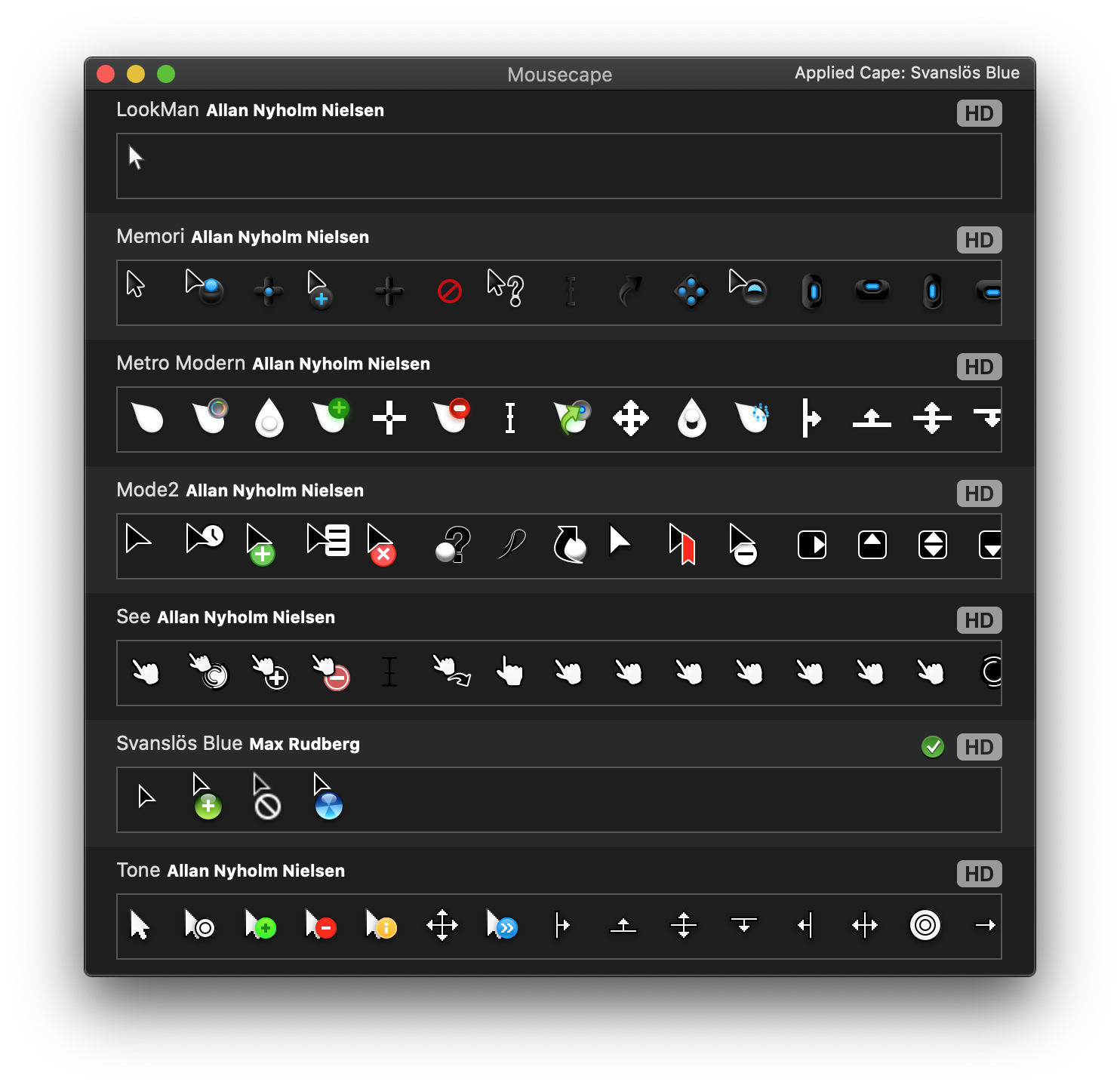 Mousecape screenshot 1