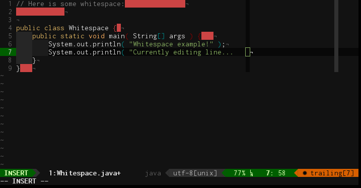 vim-better-whitespace screenshot 2