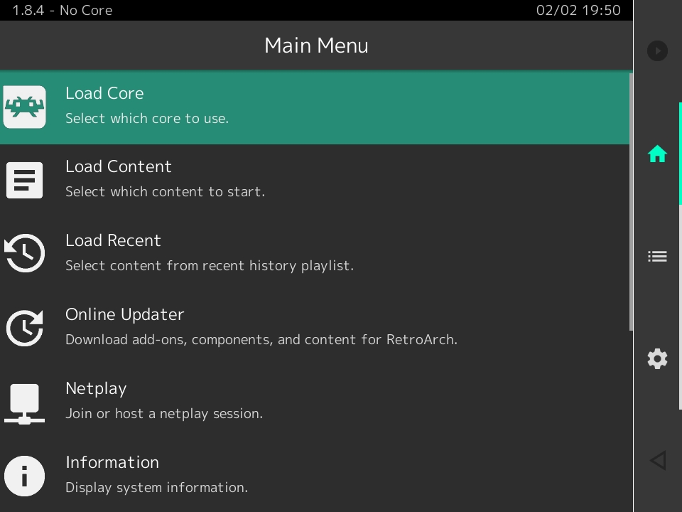 RetroArch screenshot 3