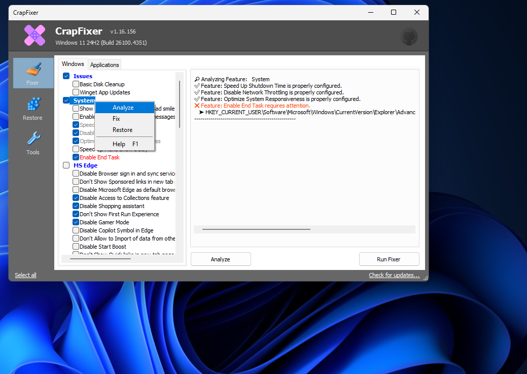 CrapFixer screenshot 1