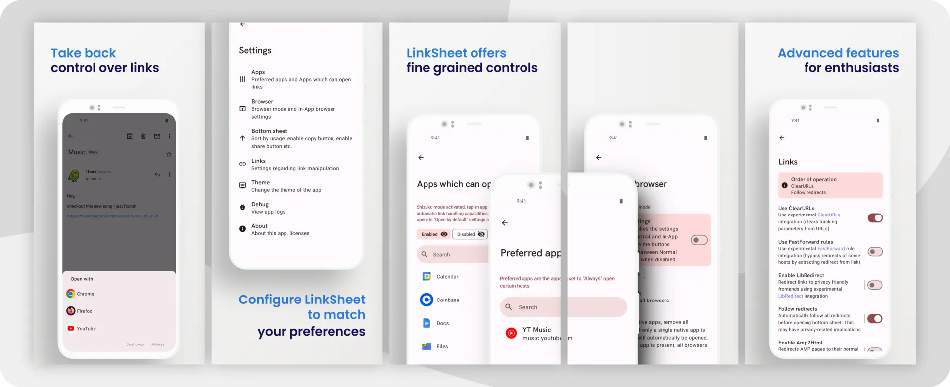 LinkSheet screenshot 2