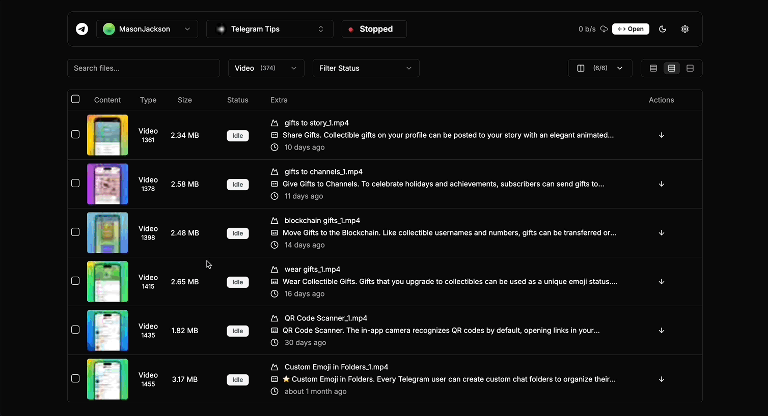 telegram-files screenshot 1