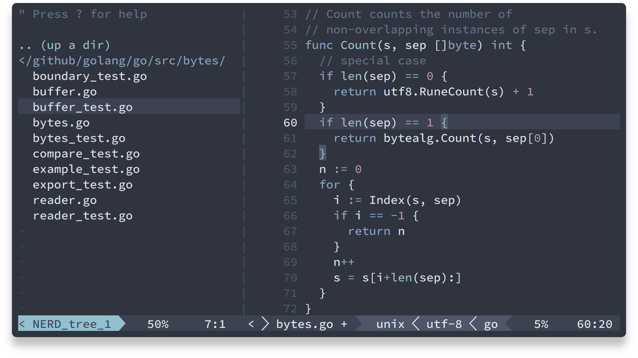 vim screenshot 3