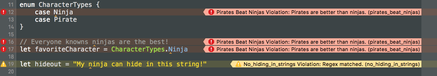 SwiftLint screenshot 3