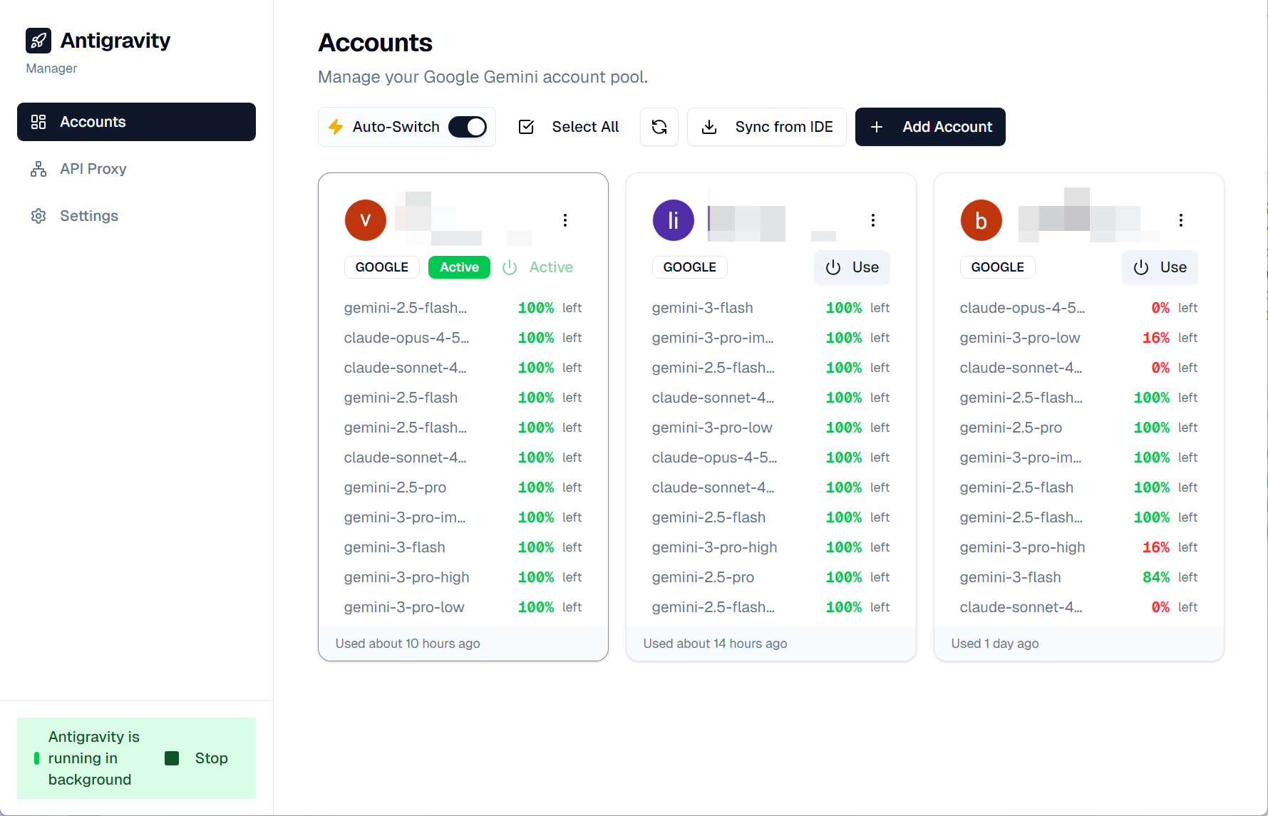 AntigravityManager screenshot 1