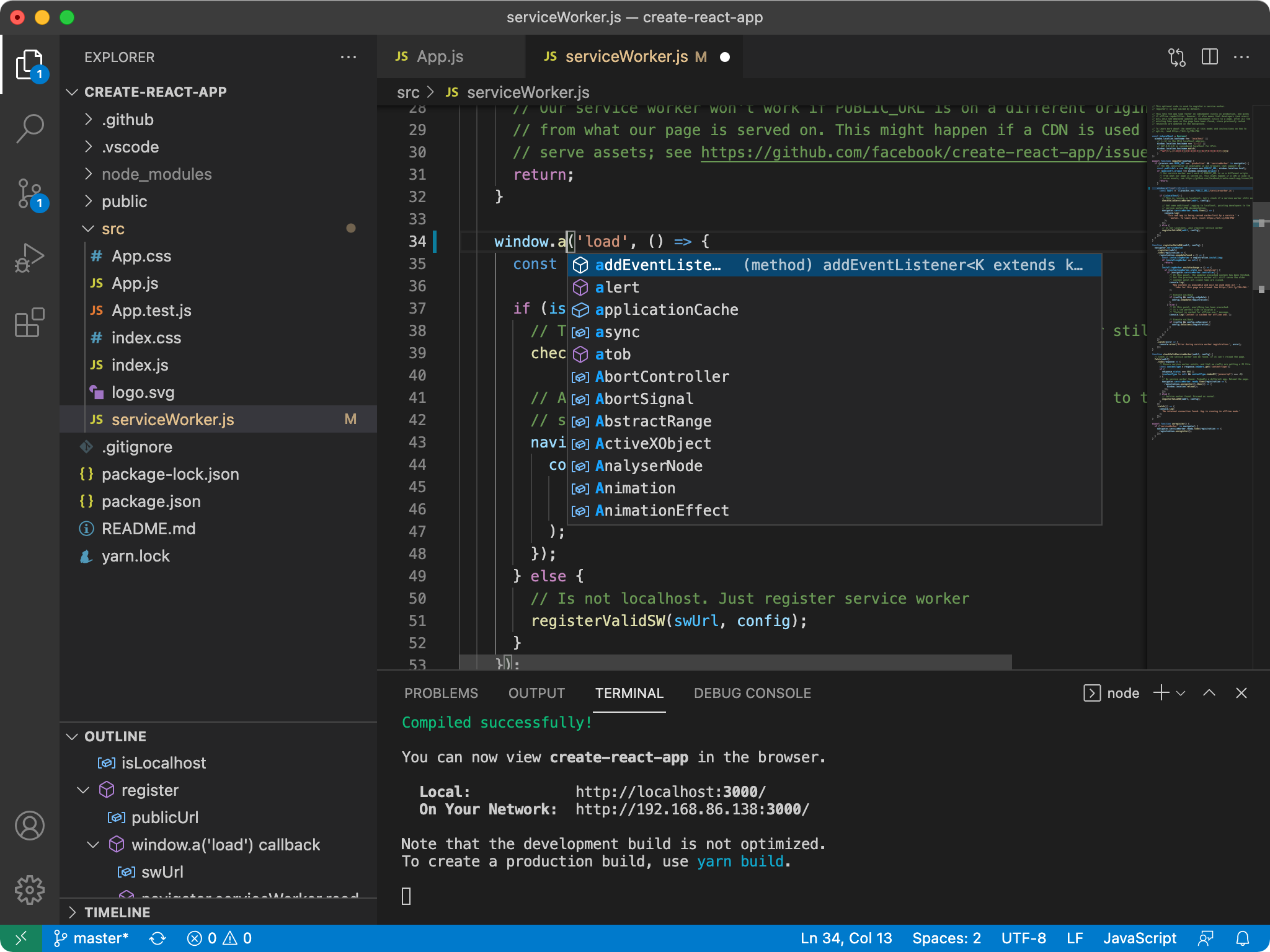 vscode screenshot 1