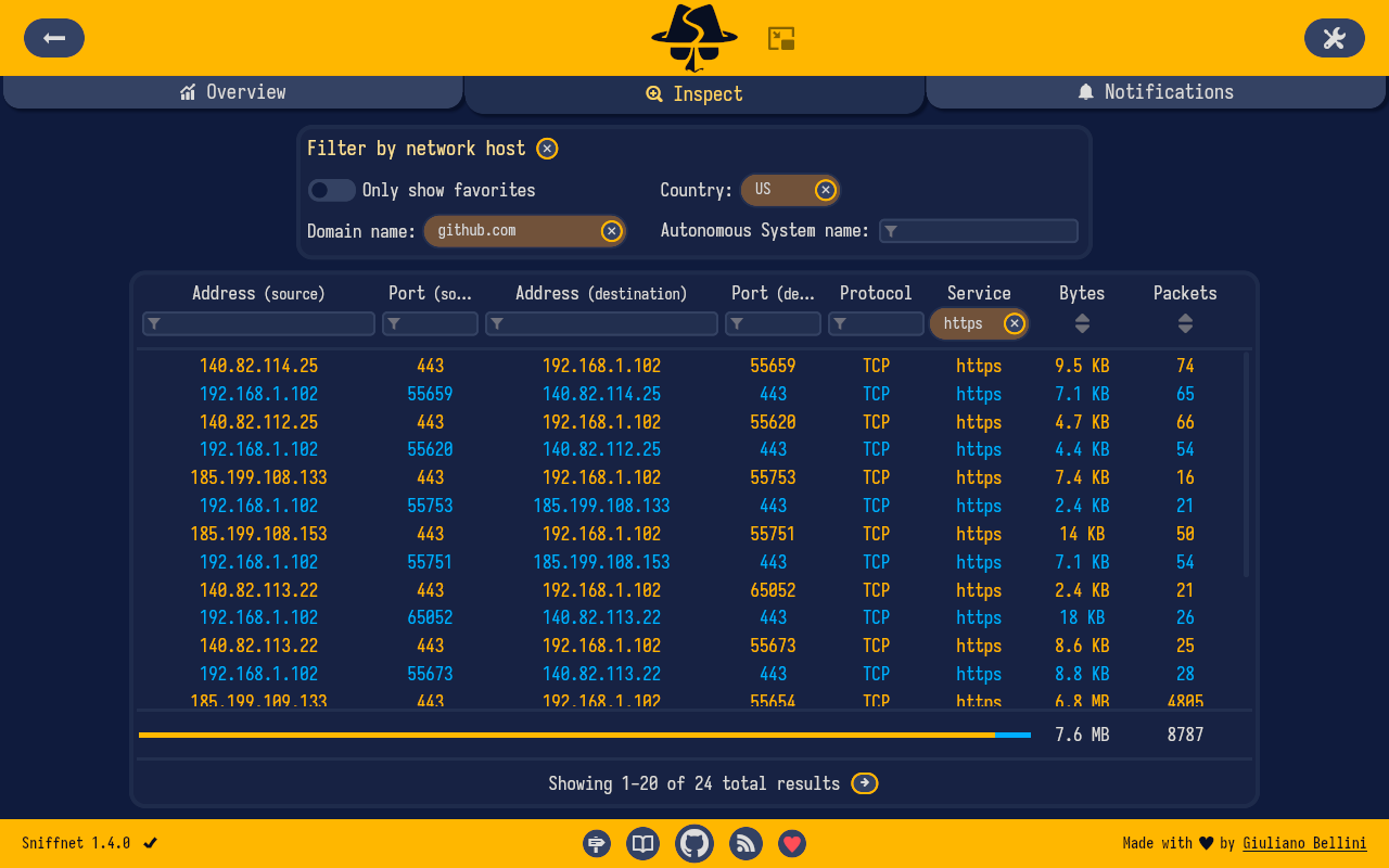 sniffnet screenshot 3