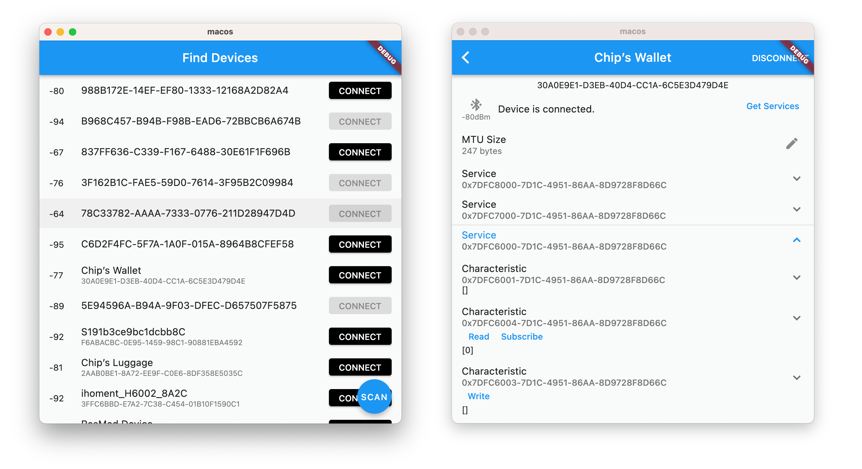 flutter_blue_plus screenshot 3