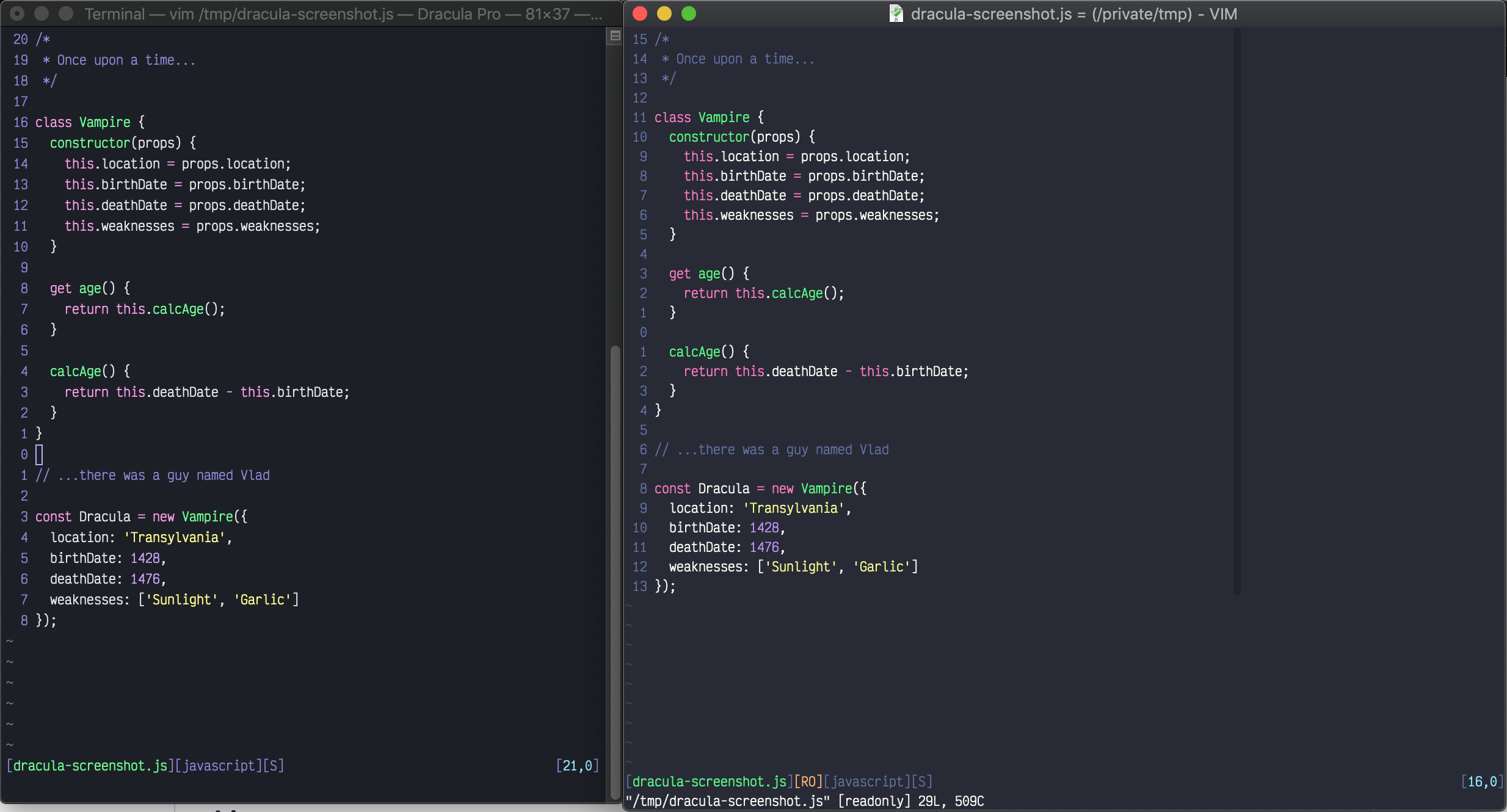 vim screenshot 1
