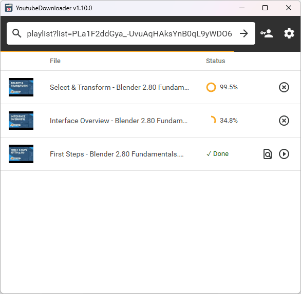 YoutubeDownloader screenshot 1