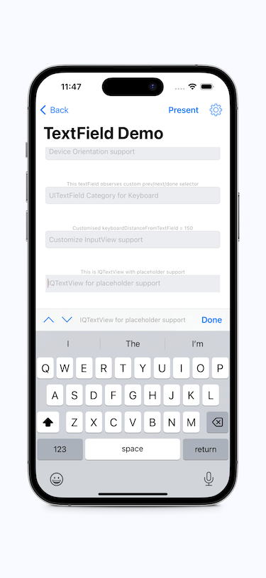 IQKeyboardManager screenshot 2