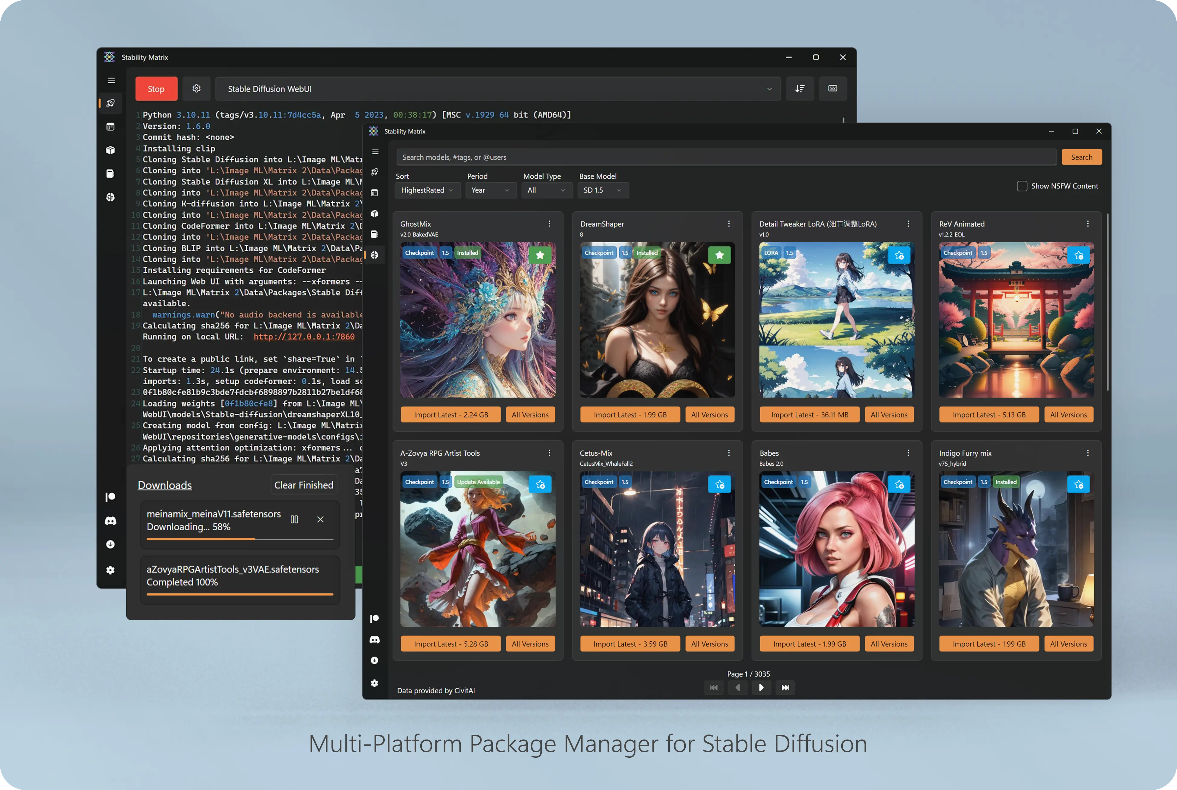 StabilityMatrix screenshot 1
