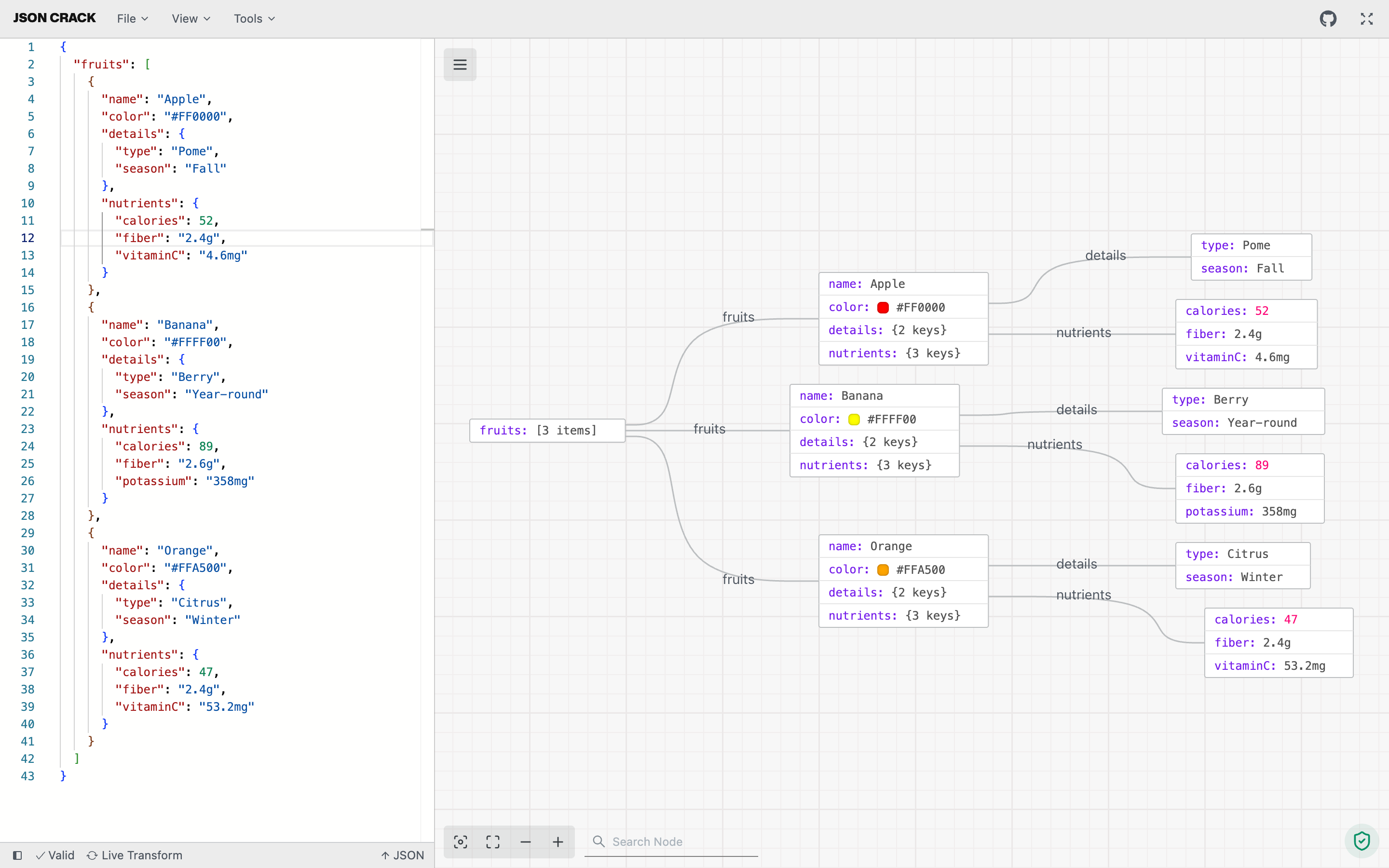 jsoncrack.com screenshot 2