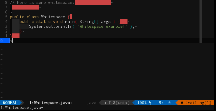 vim-better-whitespace screenshot 1