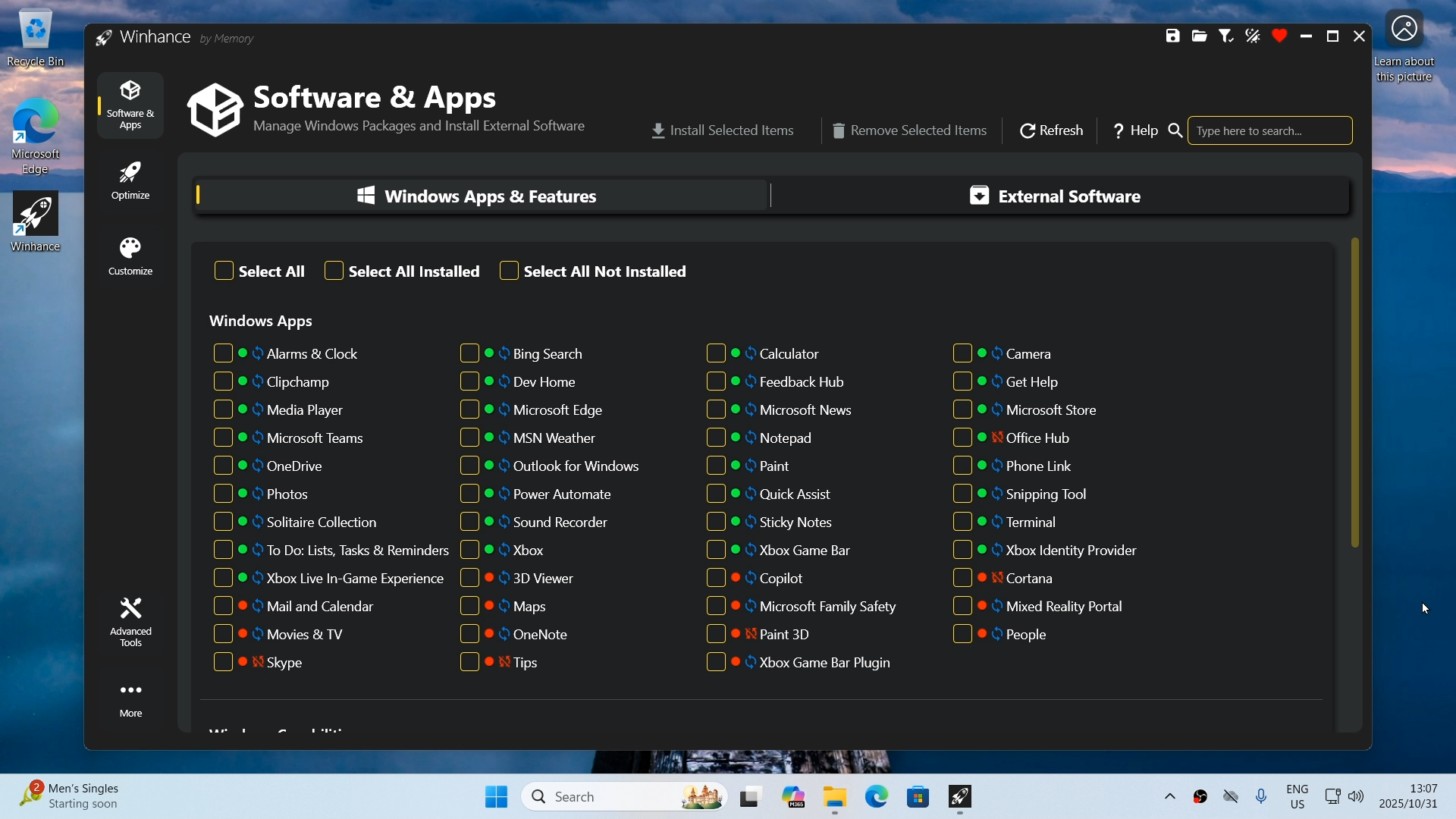 Winhance screenshot 1