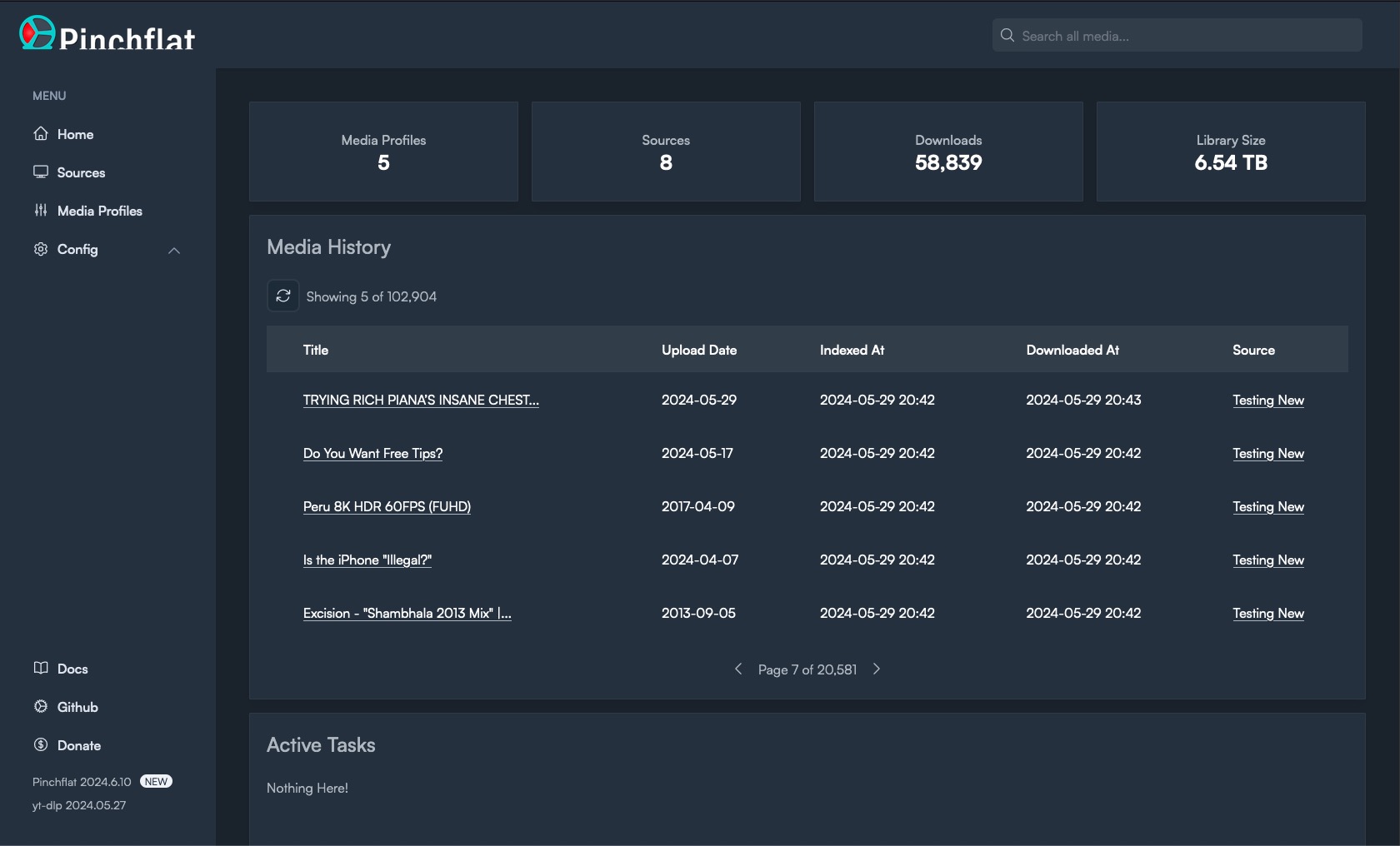 pinchflat screenshot 2