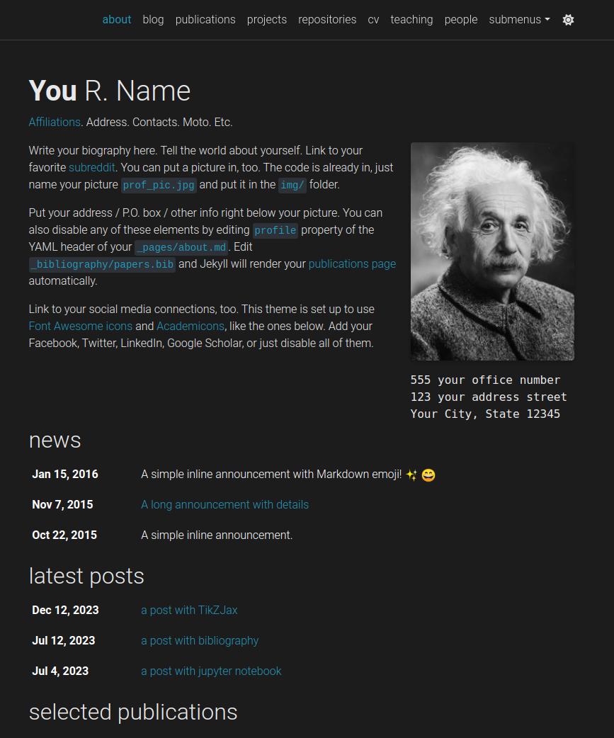 al-folio screenshot 3