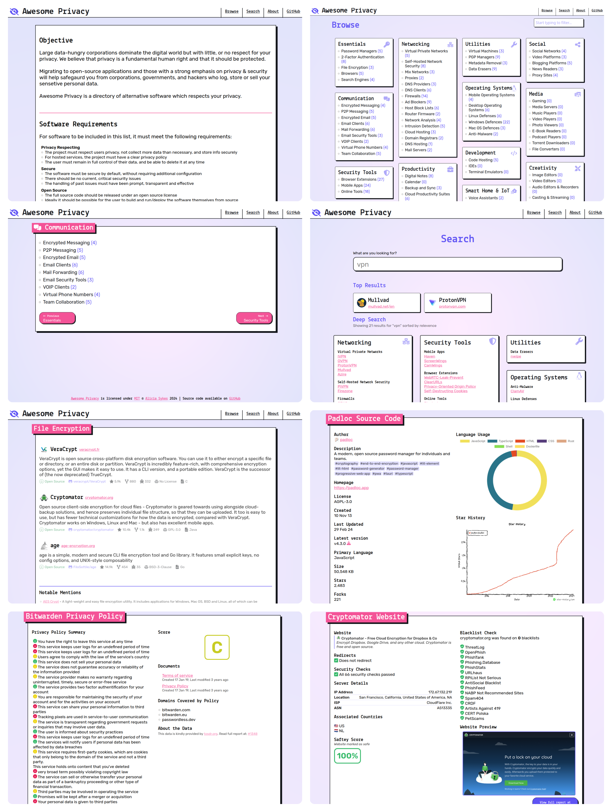 awesome-privacy screenshot 2