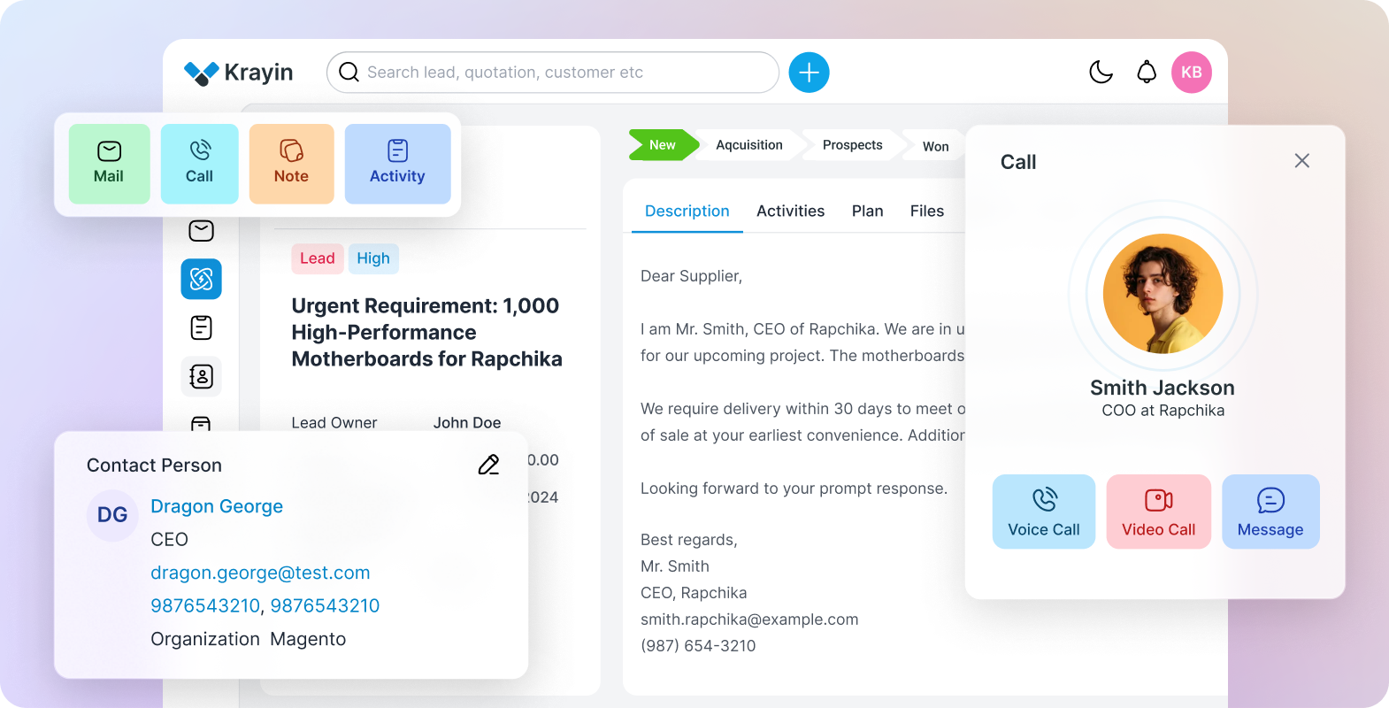 laravel-crm screenshot 2