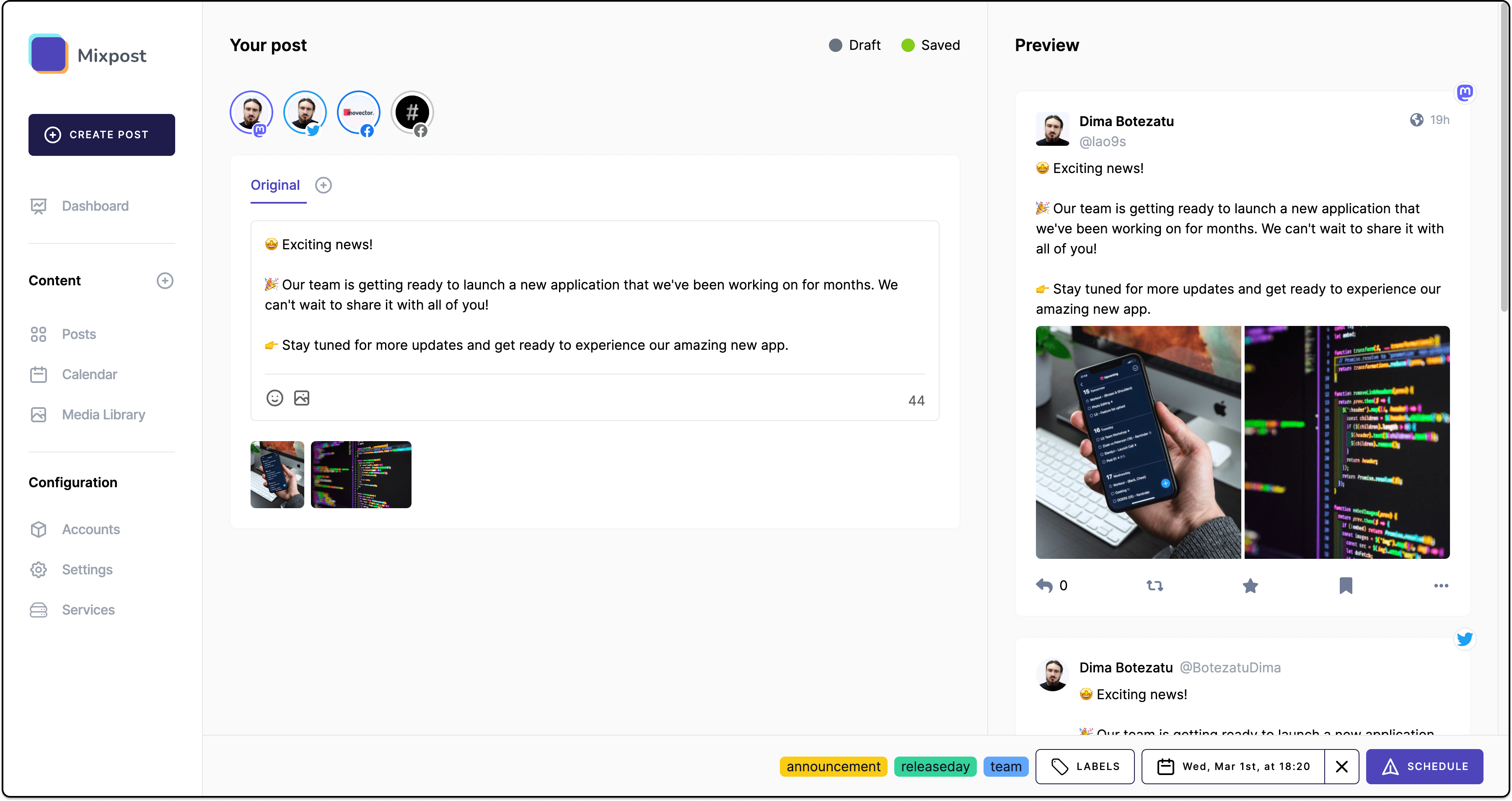 mixpost screenshot 2