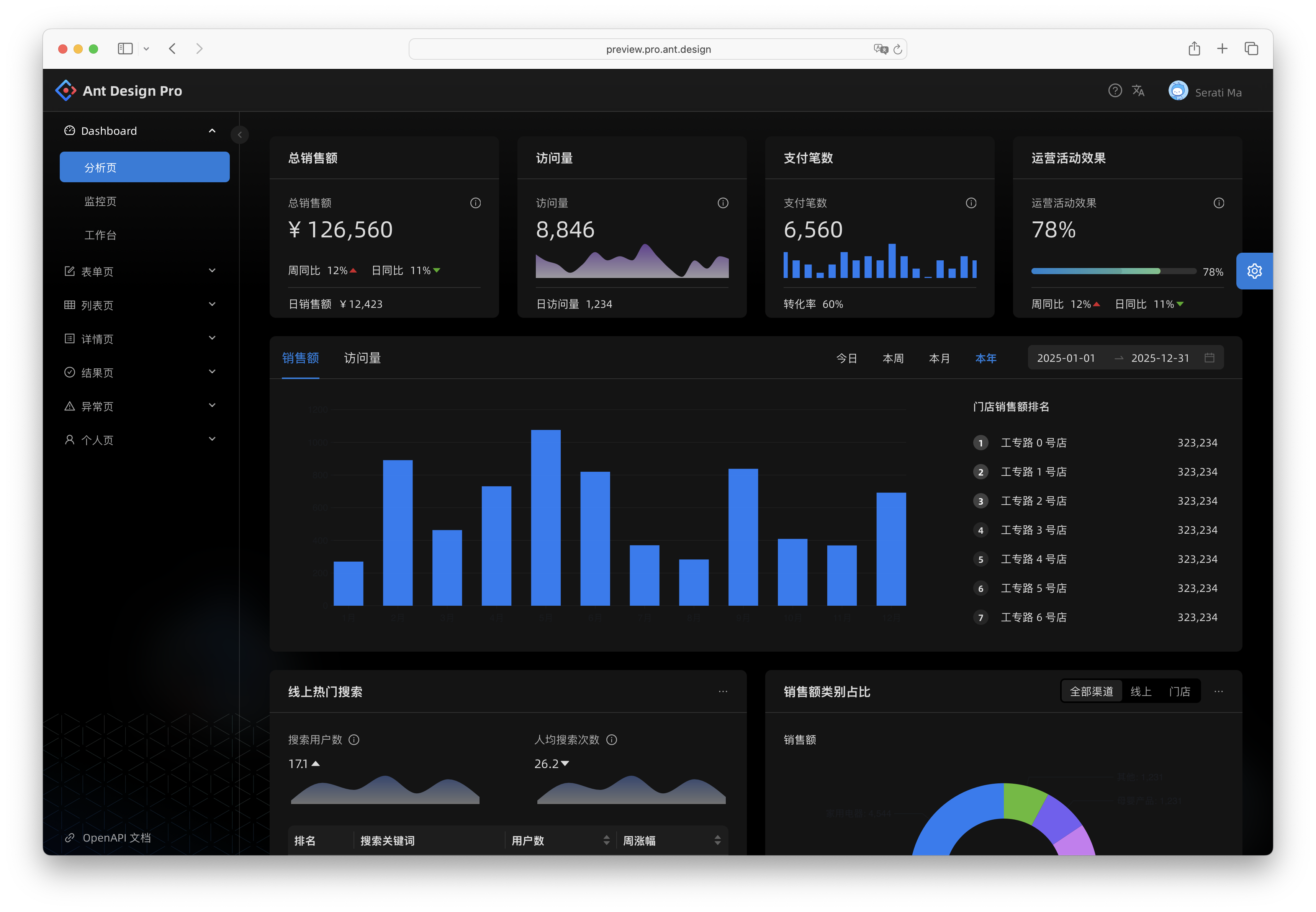 ant-design-pro screenshot 2