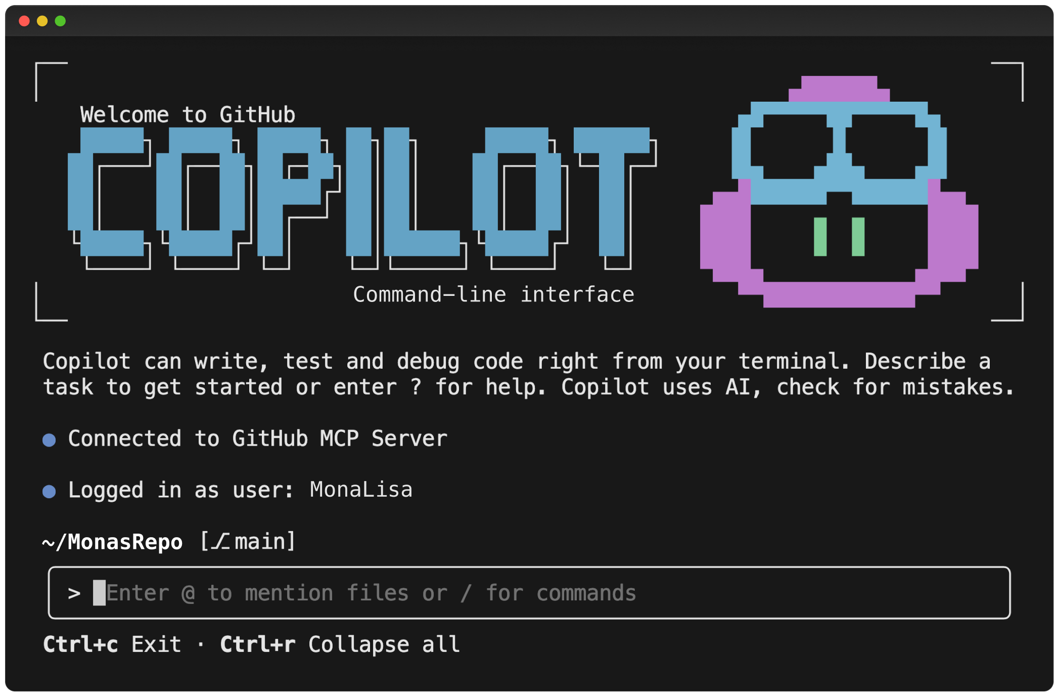 copilot-cli screenshot 1