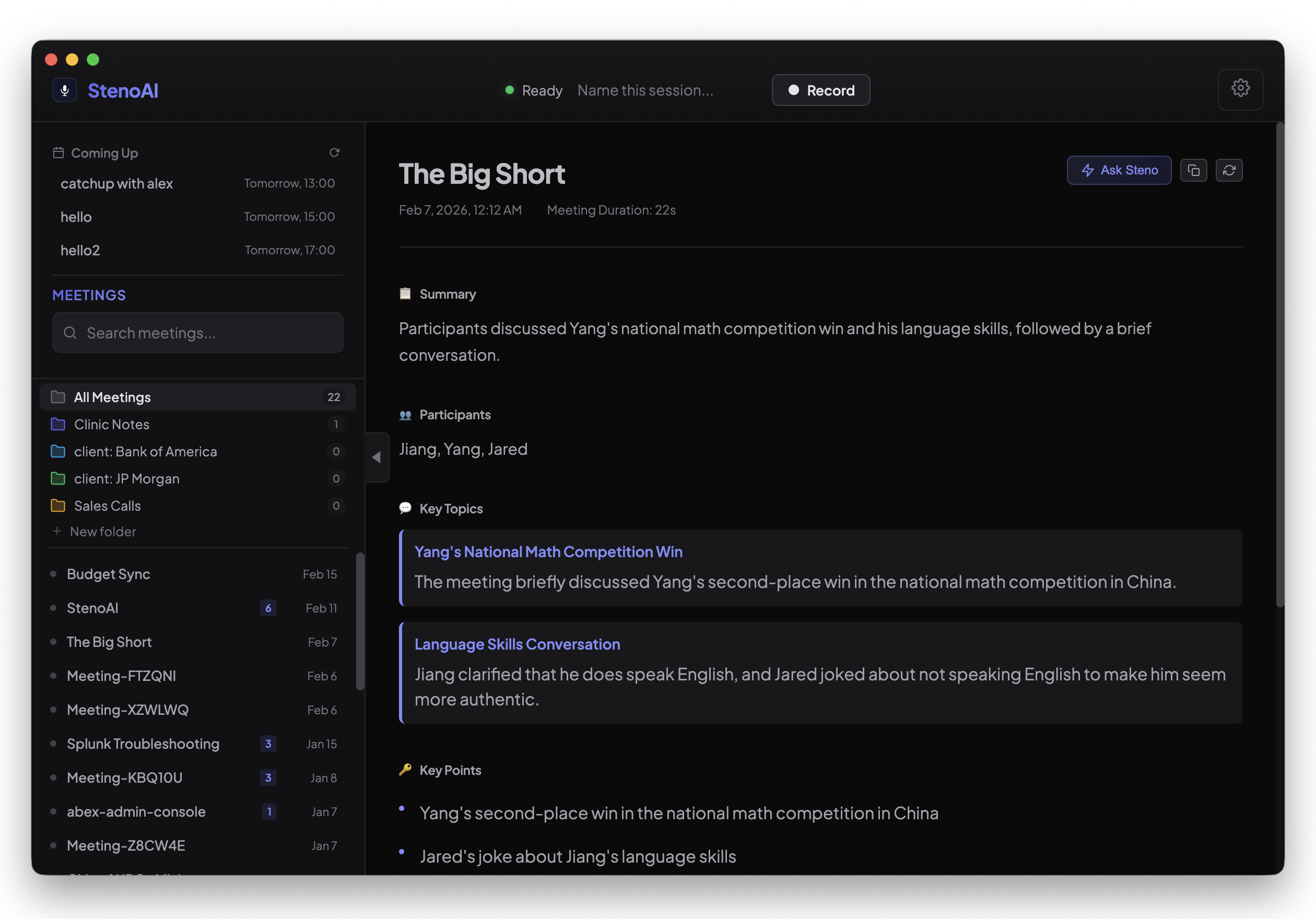 stenoai screenshot 1