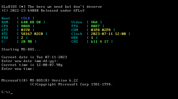 GLaBIOS screenshot 1