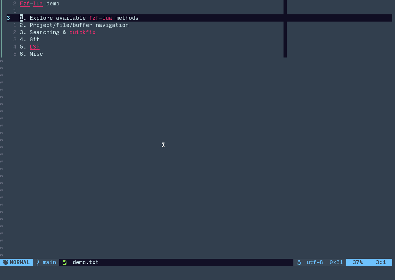 fzf-lua screenshot 1