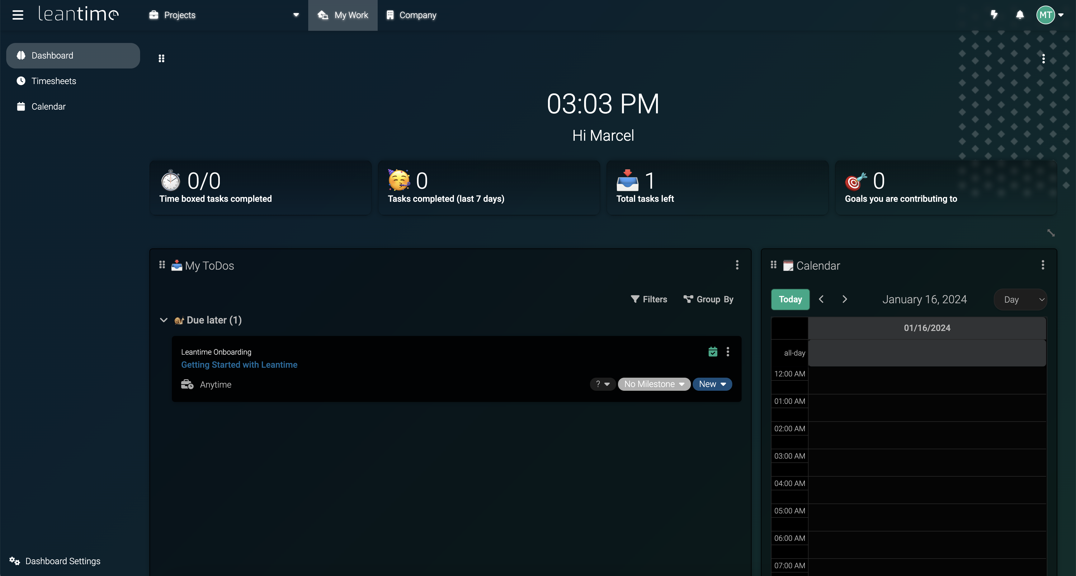 leantime screenshot 2