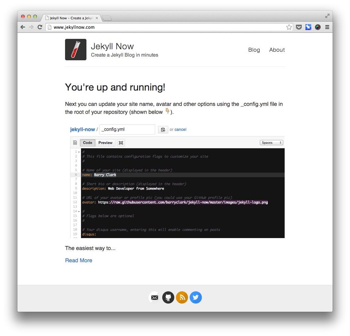 jekyll-now screenshot 1
