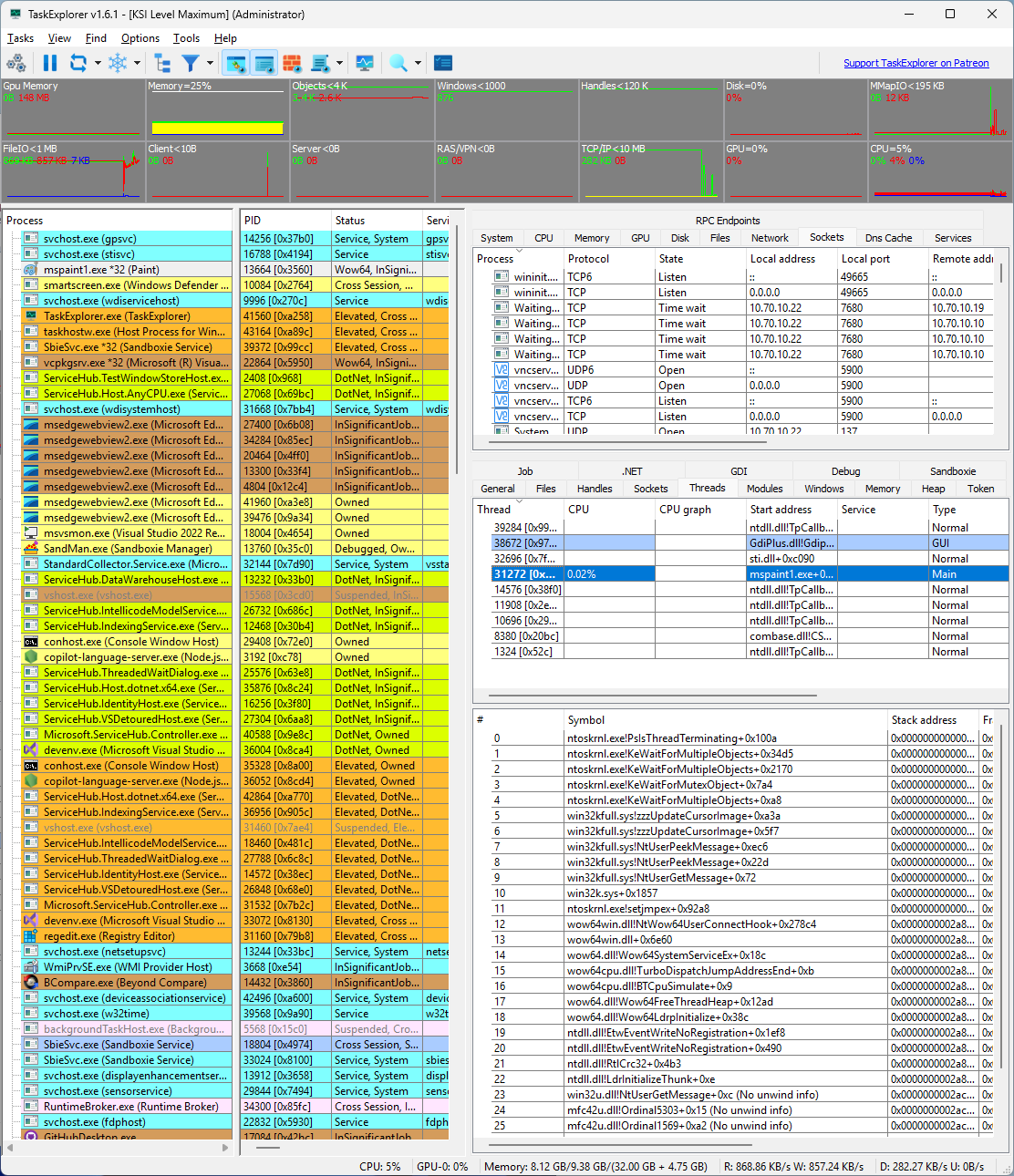 TaskExplorer screenshot 1