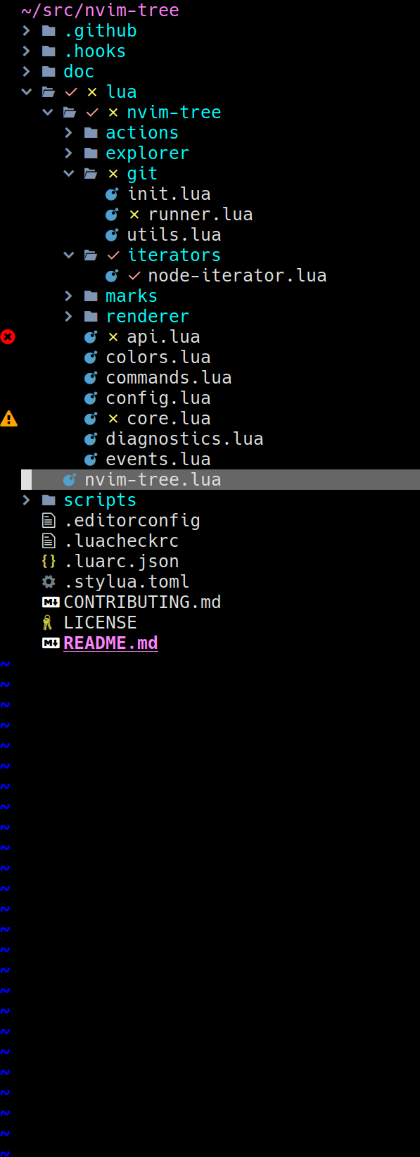 nvim-tree.lua screenshot 1