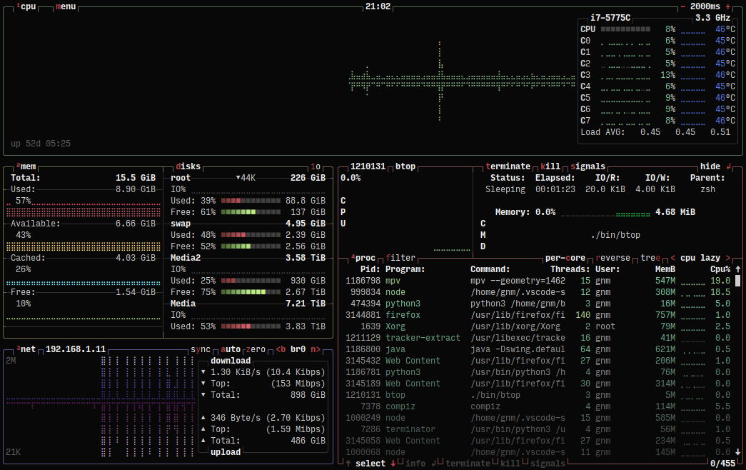 btop screenshot 3