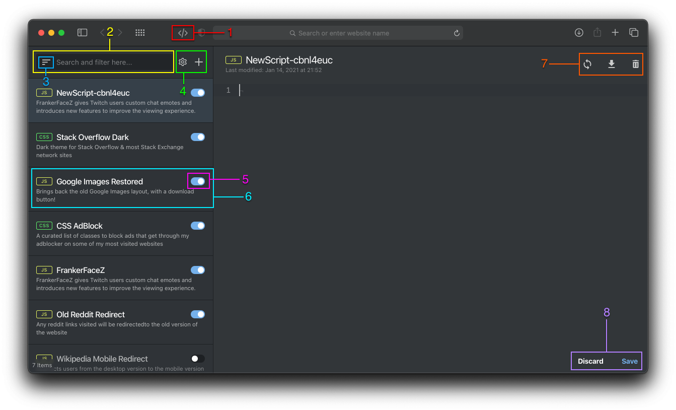userscripts screenshot 2