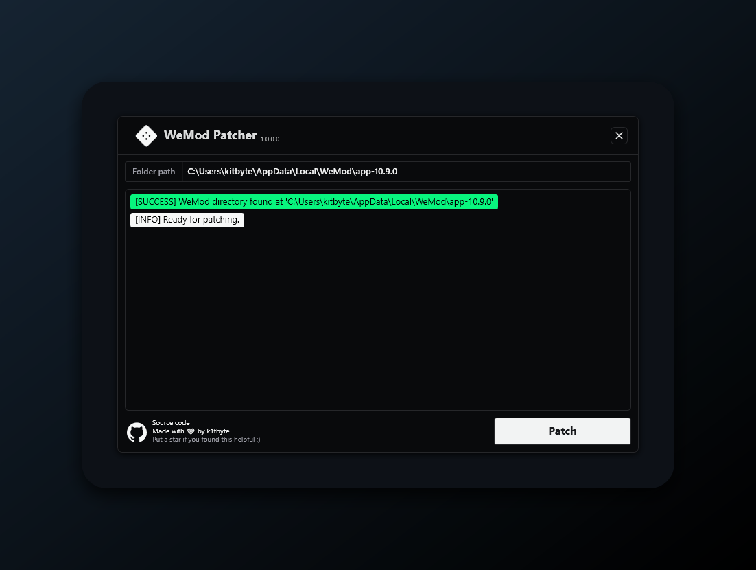 Wemod-Patcher screenshot 1