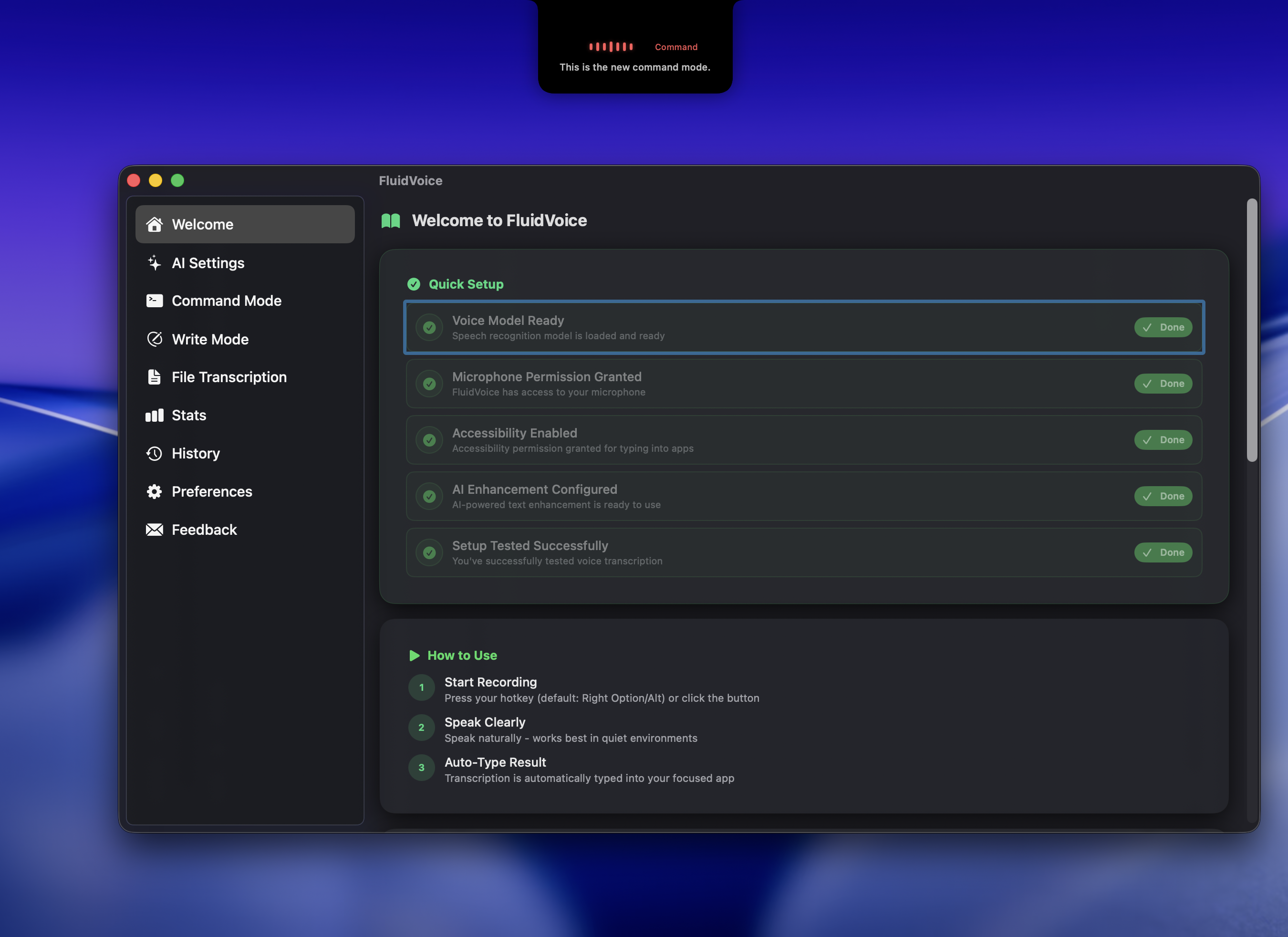 FluidVoice screenshot 2