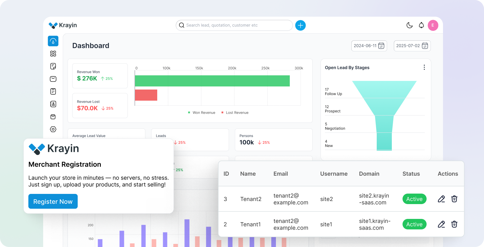 laravel-crm screenshot 3