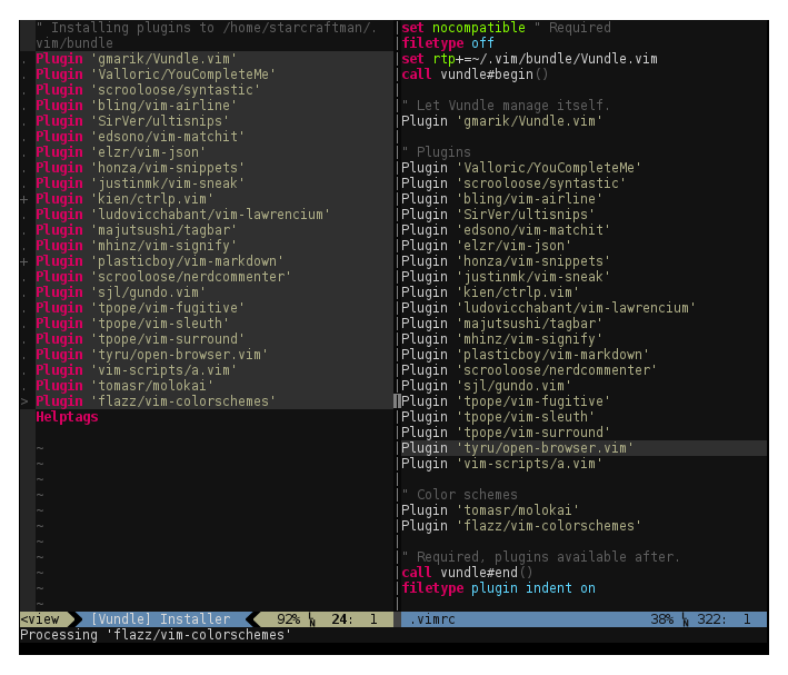 Vundle.vim screenshot 1